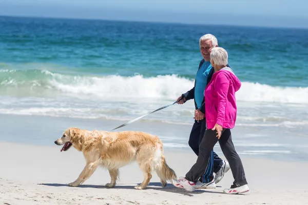 Walking on the beach