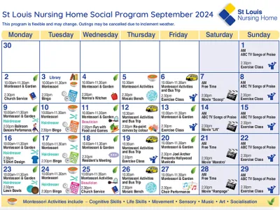 St Louis Nursing Home Social September 2024